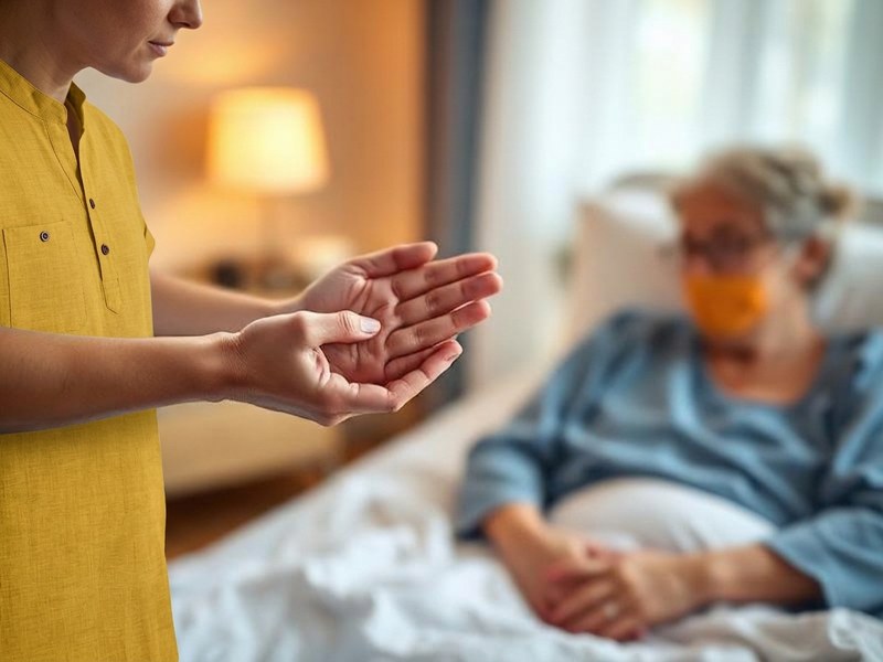 Compassionate end-of-life support, family and professional care together